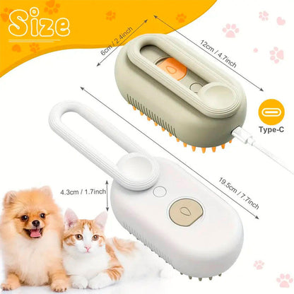 Cepillo Vapor Para Mascotas Pack 2 Piezas